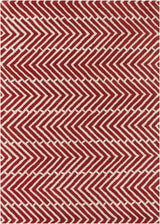 Chandra Davin DAV-25810 Red and White rug, flat view