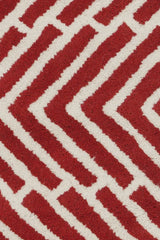 Chandra Davin DAV-25810 Red and White rug, texture close-up