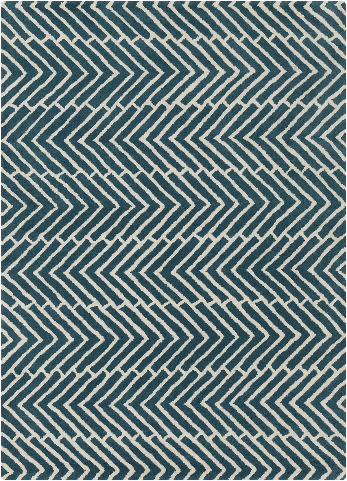 Chandra Davin DAV-25812 Blue and White rug, flat view