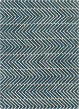 Chandra Davin DAV-25812 Blue and White rug, flat view