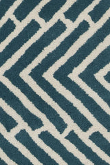 Chandra Davin DAV-25812 Blue and White rug, texture close-up