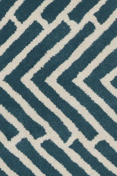 Chandra Davin DAV-25812 Blue and White rug, texture close-up