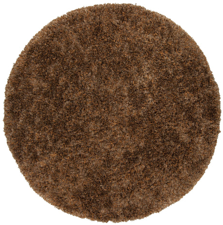 Chandra Diano DIA-29500 Brown round rug, flat view