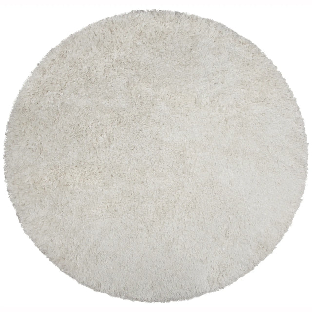 Chandra Diano DIA-29501 White round rug, flat view