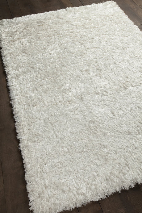 Chandra Diano DIA-29501 White rug, angled side view