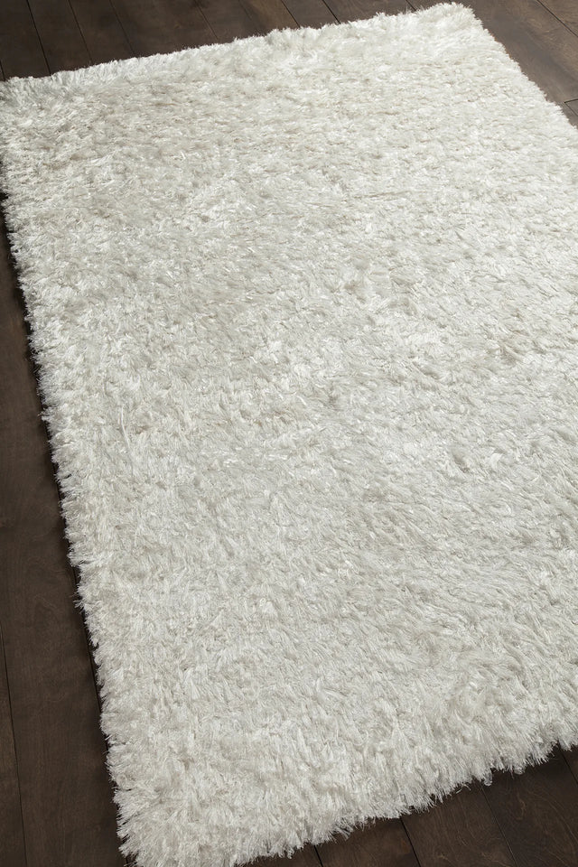 Chandra Diano DIA-29501 White rug, angled side view