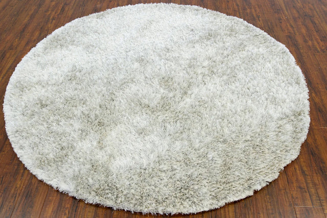 Chandra Dior DIO-14400 White and Black round rug, flat view