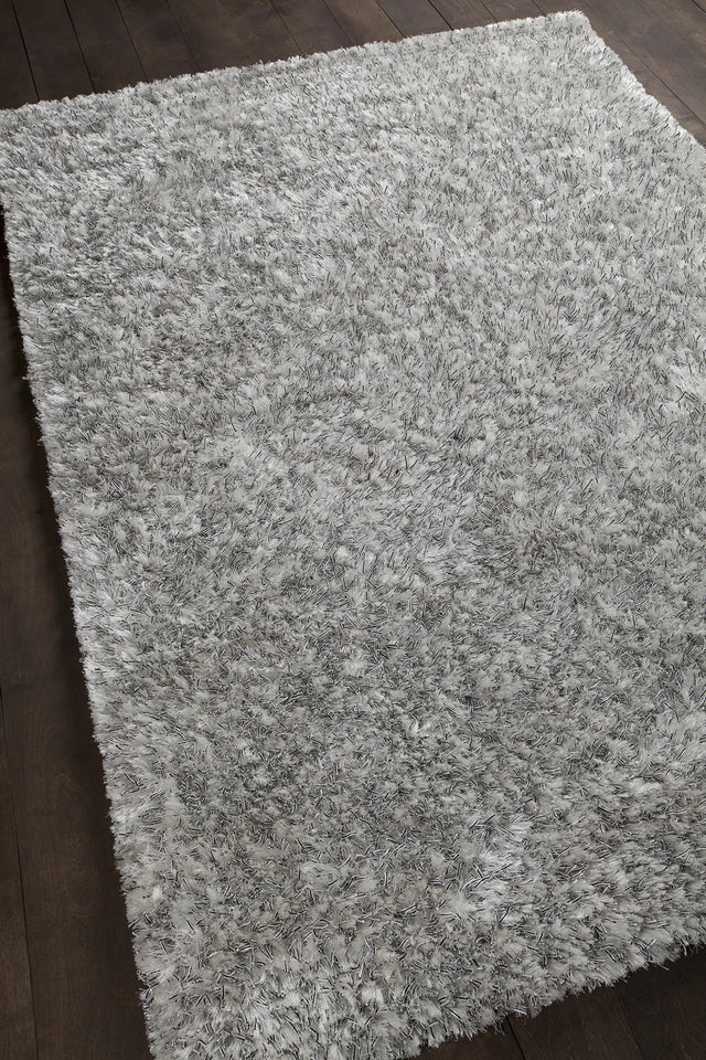 Chandra Dior DIO-14400 White and Black rug, angled side view