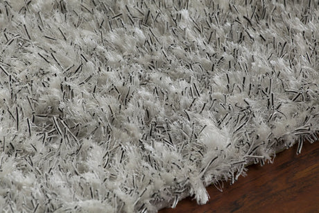Chandra Dior DIO-14400 White and Black rug, side detail view