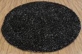 Chandra Dior DIO-14401 Black and White round rug, flat view
