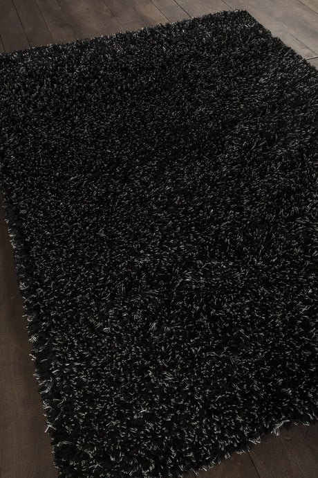Chandra Dior DIO-14401 Black and White rug, angled side view