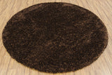 Chandra Dior DIO-14402 Brown and Black round rug, flat view