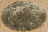 Chandra Dior DIO-14403 Taupe and Black round rug, flat view