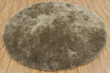 Chandra Dior DIO-14403 Taupe and Black round rug, flat view
