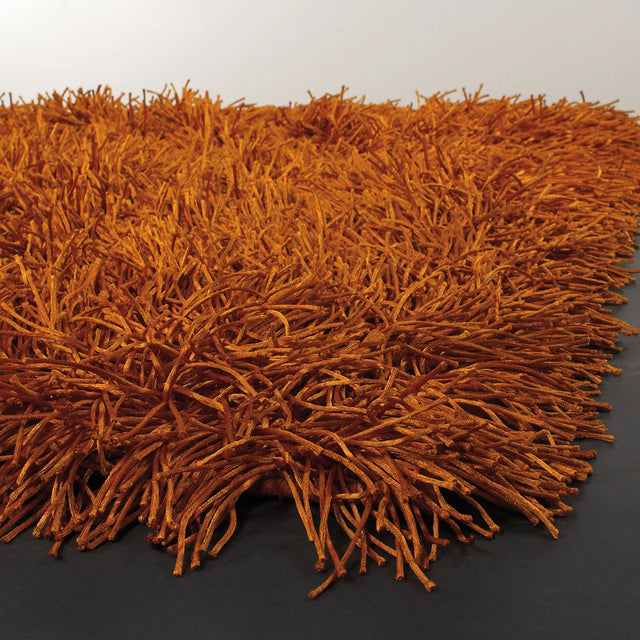 Chandra Duke DUK-20903 Orange and Rust rug, corner detail
