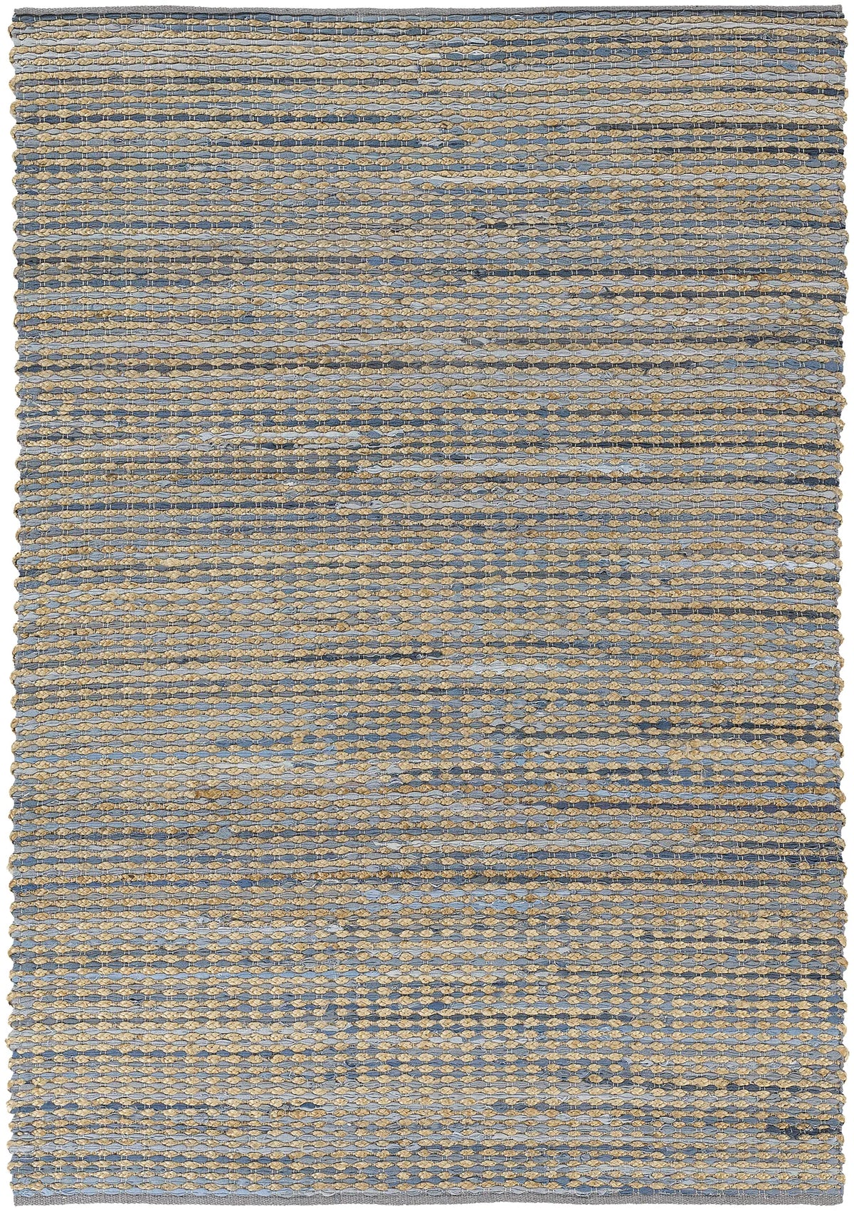 Chandra Easton EAS-7202 Blue and Tan and Grey rug, flat view