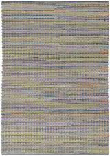 Chandra Easton EAS-7202 Blue and Tan and Grey rug, flat view