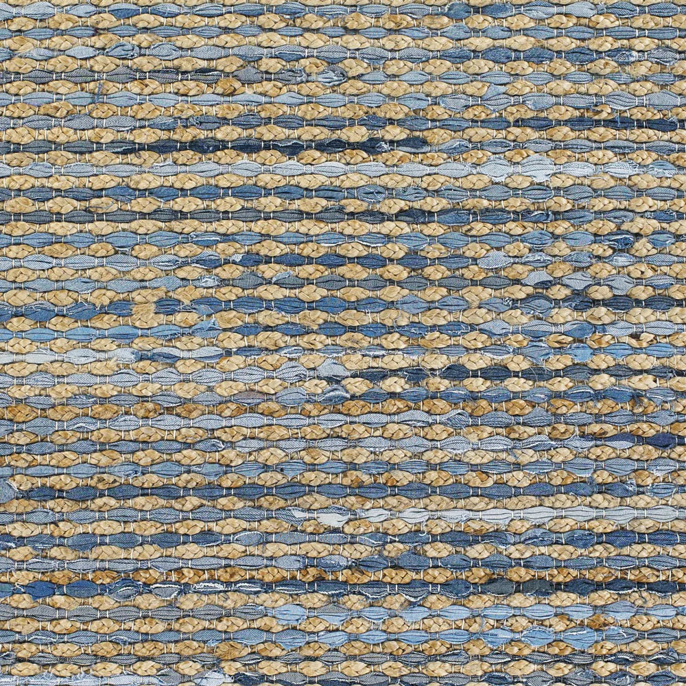 Chandra Easton EAS-7202 Blue and Tan and Grey rug, texture close-up