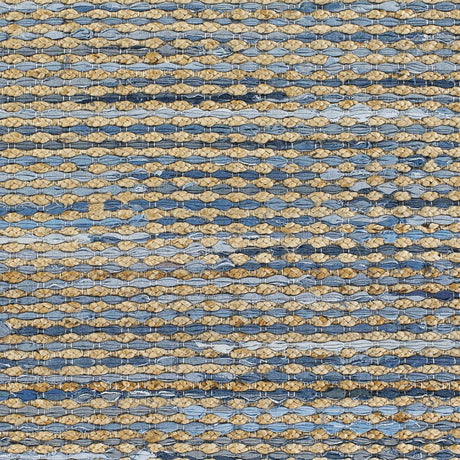 Chandra Easton EAS-7202 Blue and Tan and Grey rug, texture close-up