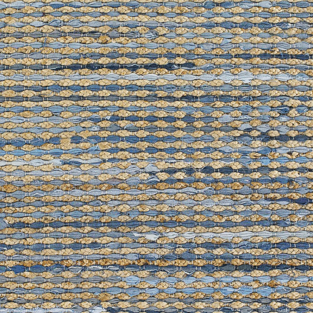 Chandra Easton EAS-7202 Blue and Tan and Grey rug, texture close-up