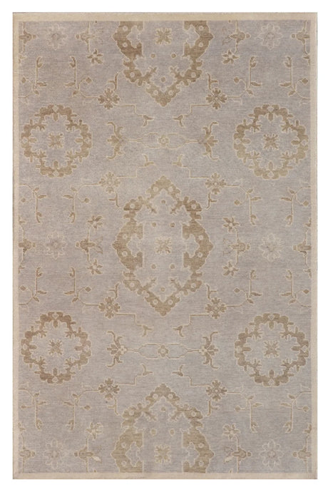 Chandra Eden EDE-49000 Beige and Green rug, flat view