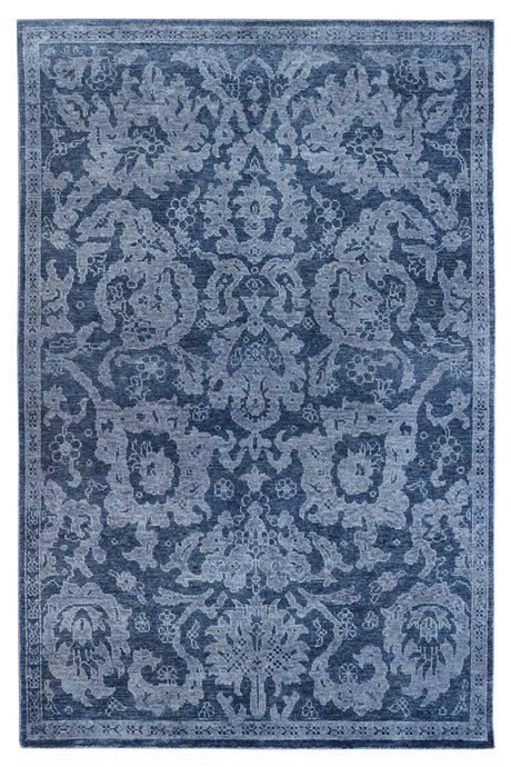 Chandra Eden EDE-49005 Blue and Grey rug, flat view