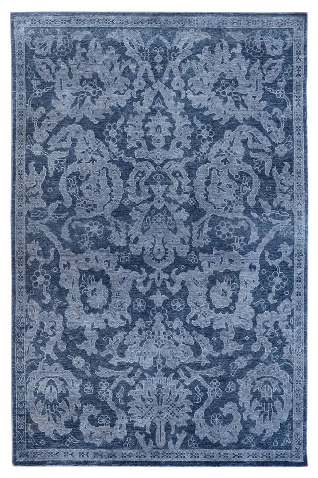 Chandra Eden EDE-49005 Blue and Grey rug, flat view