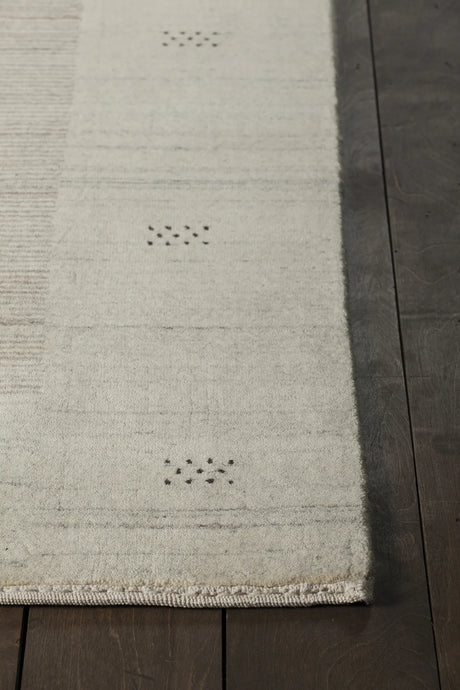 Chandra Elantra ELA-51700 Beige and Brown rug, corner detail