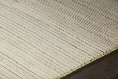 Chandra Elantra ELA-51701 Brown and Beige rug, side detail view