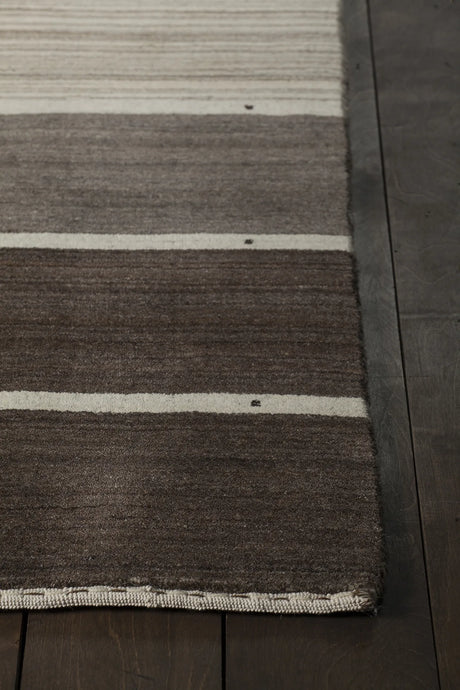 Chandra Elantra ELA-51702 Brown and Beige rug, corner detail