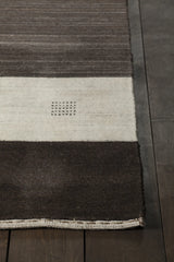 Chandra Elantra ELA-51703 Brown and Beige rug, corner detail