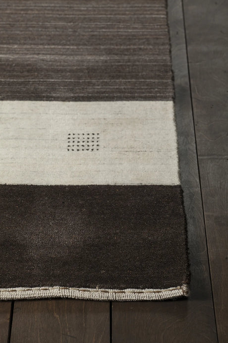 Chandra Elantra ELA-51703 Brown and Beige rug, corner detail