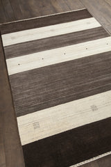 Chandra Elantra ELA-51703 Brown and Beige rug, angled side view