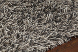 Chandra Eleanor ELE-38200 Grey Multi rug, side detail view
