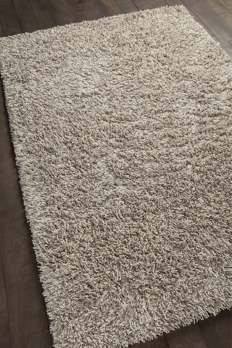 Chandra Eleanor ELE-38202 White and Taupe rug, angled side view
