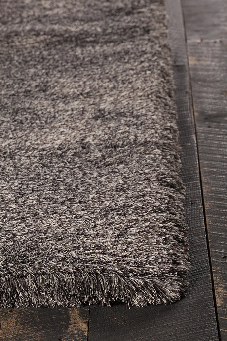 Chandra Elisha ELI-33100 Grey and Black rug, corner detail