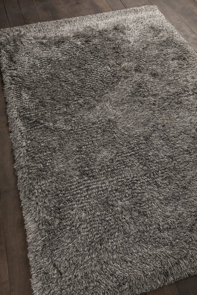 Chandra Elisha ELI-33100 Grey and Black rug, angled side view