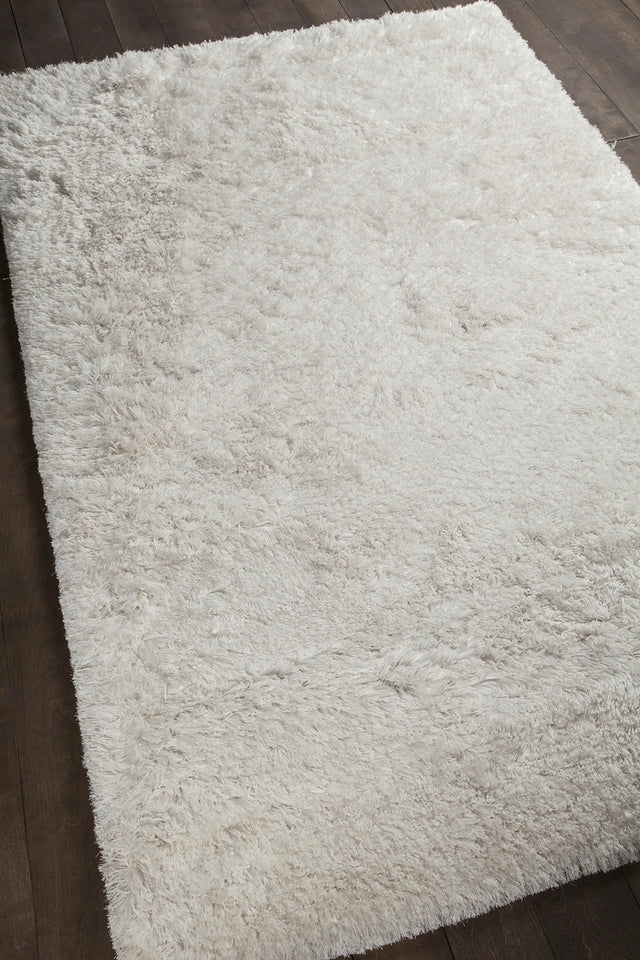 Chandra Elsa ELS-45400 White rug, angled side view