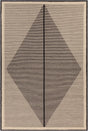 Chandra Elyza ELY-51600 Beige and Black rug, flat view