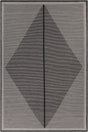 Chandra Elyza ELY-51602 Grey and Black rug, flat view