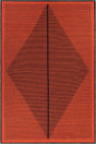 Chandra Elyza ELY-51603 Rust and Black rug, flat view
