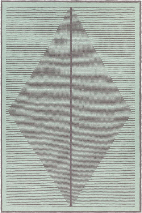 Chandra Elyza ELY-51604 Green and Grey rug, flat view