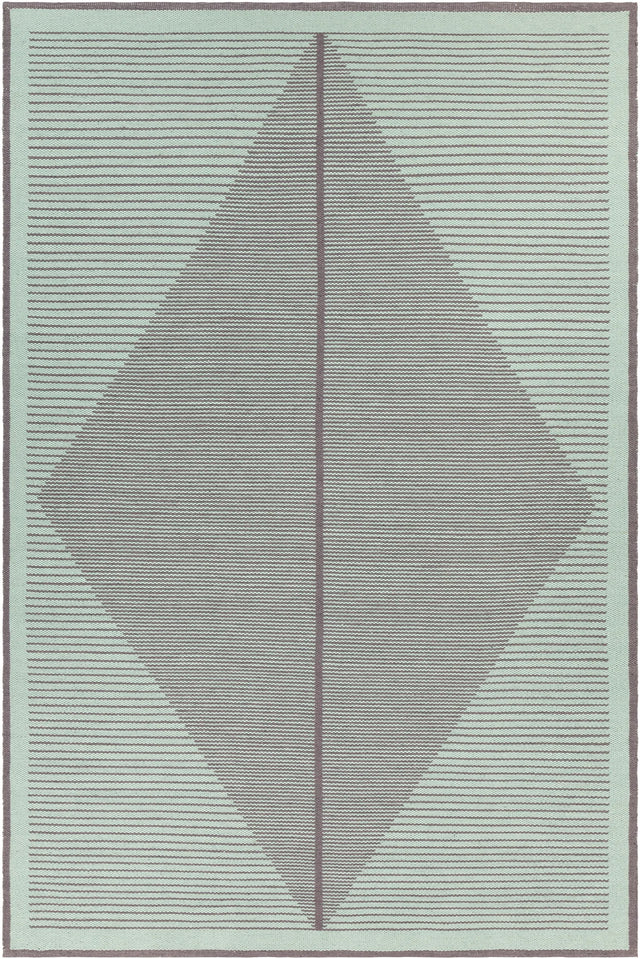 Chandra Elyza ELY-51604 Green and Grey rug, flat view