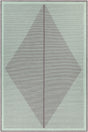 Chandra Elyza ELY-51604 Green and Grey rug, flat view