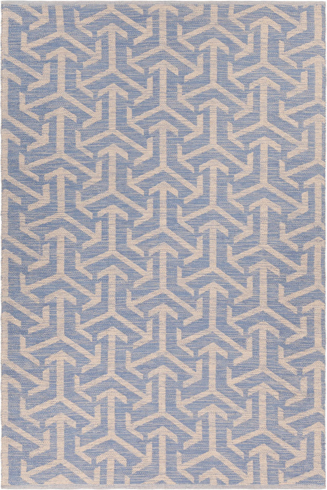 Chandra Enaya ENA-51800 Blue and Beige rug, flat view