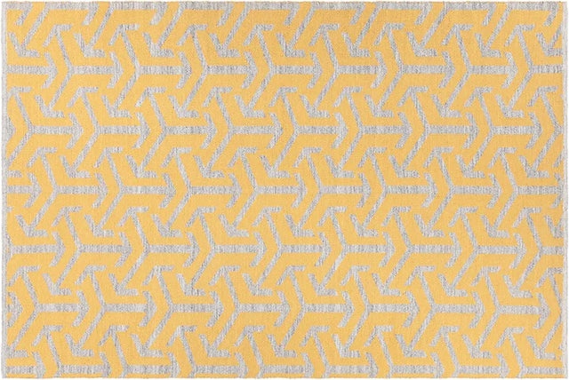 Chandra Enaya ENA-51801 Grey and Gold rug, flat view