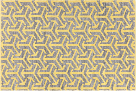 Chandra Enaya ENA-51802 Grey and Yellow rug, flat view
