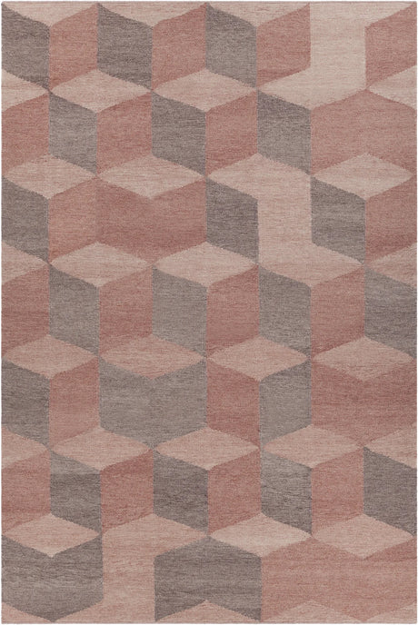 Chandra Esme ESM-50601 Red and Brown rug, flat view