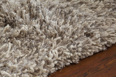 Chandra Estilo EST-18500 Taupe and Ivory rug, side detail view