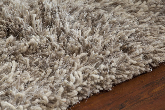 Chandra Estilo EST-18500 Taupe and Ivory rug, side detail view
